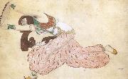 Leon Bakst Porjet de costume pour une odalisque de ballet shenerazade,crayon aquarelle et peinture doree (mk32) oil painting picture wholesale
